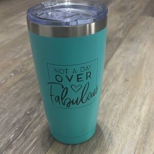 New Teal Tumbler with Inspirational Quote